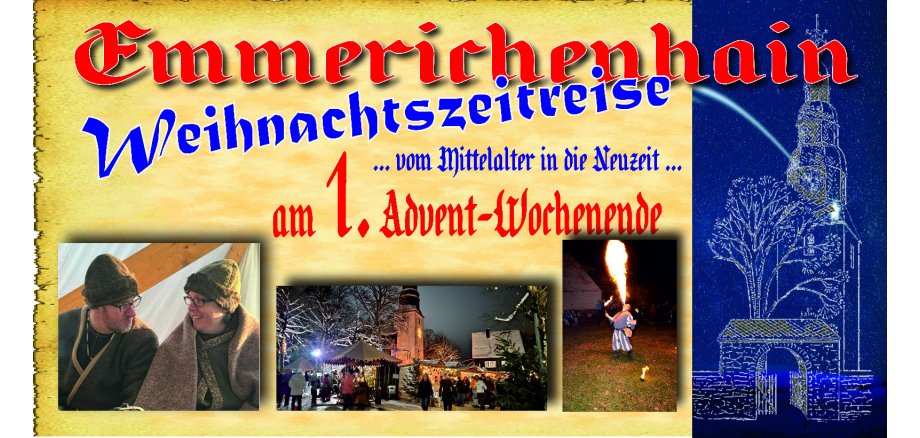 Veranstaltungshinweis für den Emmerichenhainer Weihnachtsmarkt am 1.Adventswochenende